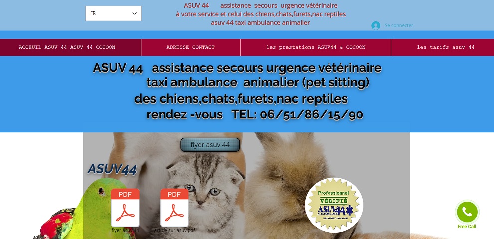 ASUV 44 assistance secours urgence vétérinaire